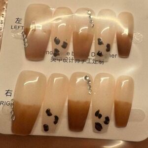 Mocha Wild – Medium Size Press-On Nail Set‎
